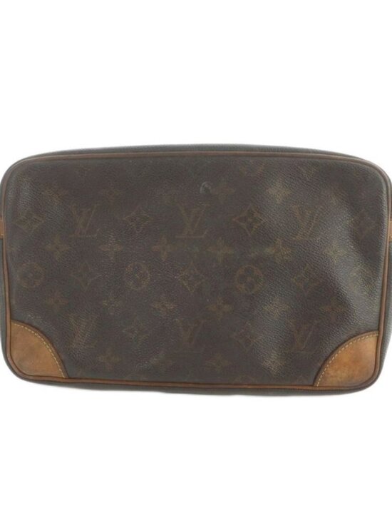 Louis Vuitton M51845 Compiegne 28 Second Bag Clutch Monogram PVC Leather - Picture 2 of 8
